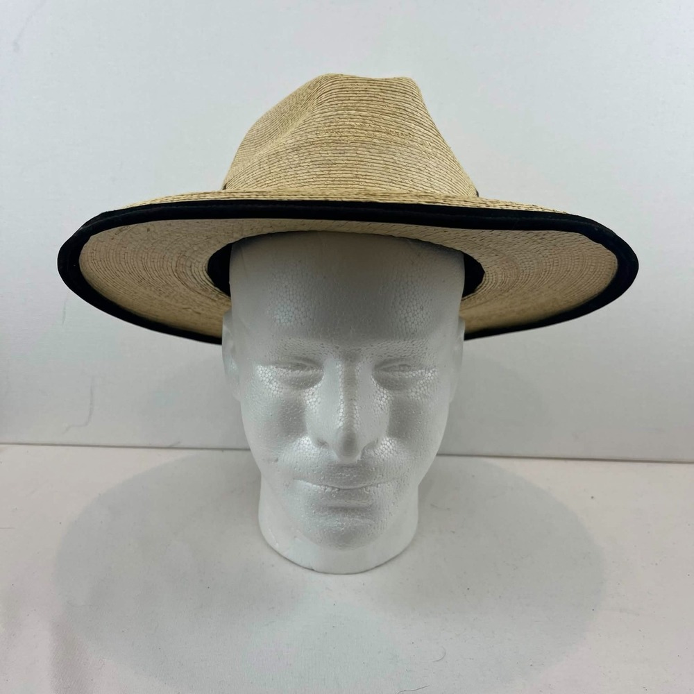 Hand Painted Monarch Butterfly Straw Sun Hat Wide Brim Panama Fedora Beach